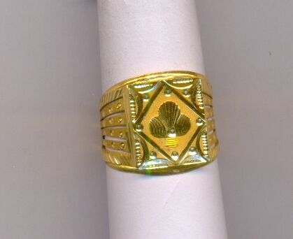 GOLD RING GENTS PLAIN FANCY