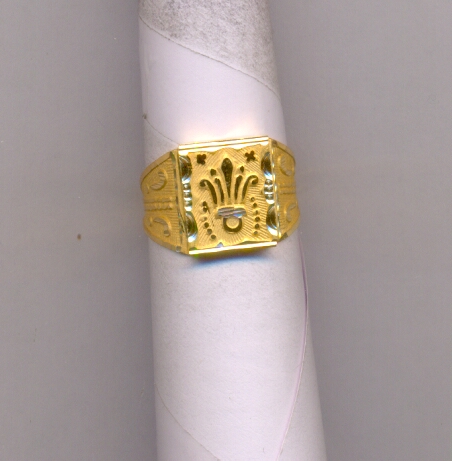 GOLD RING GENTS PLAIN FANCY