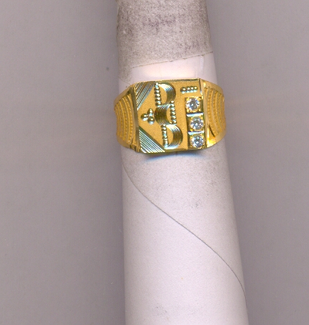 GOLD RING GENTS PLAIN FANCY