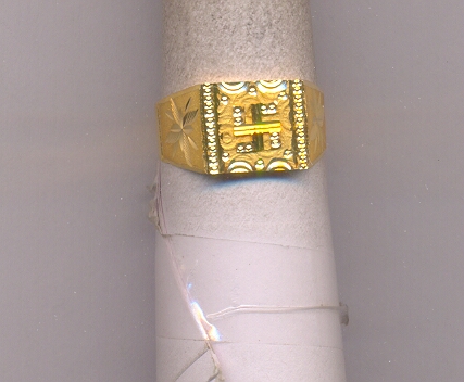 GOLD RING GENTS PLAIN FANCY