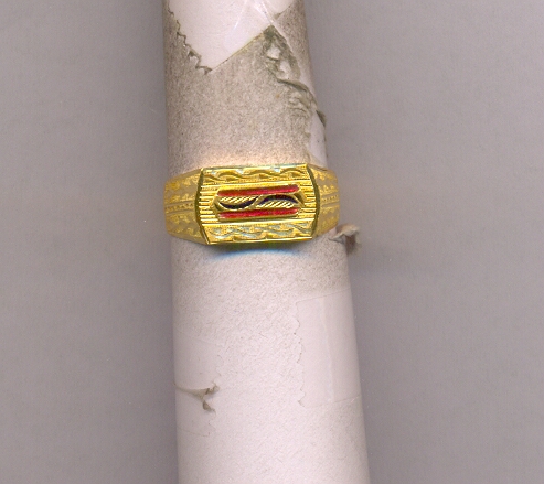 GOLD RING GENTS PLAIN FANCY