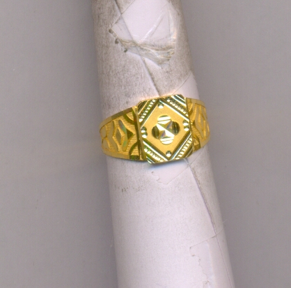 GOLD RING GENTS PLAIN FANCY