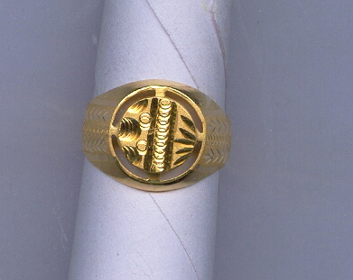GOLD RING GENTS PLAIN FANCY