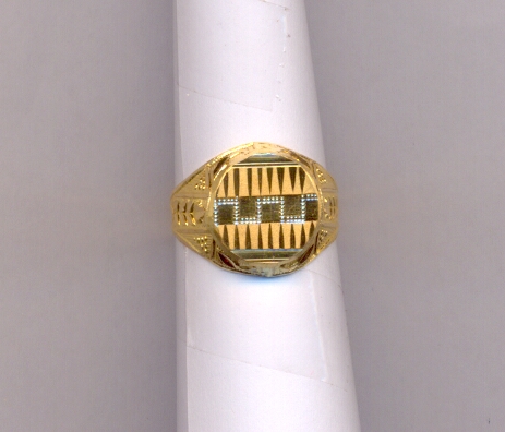 GOLD RING GENTS PLAIN FANCY