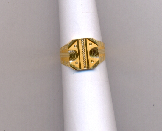 GOLD RING GENTS PLAIN FANCY