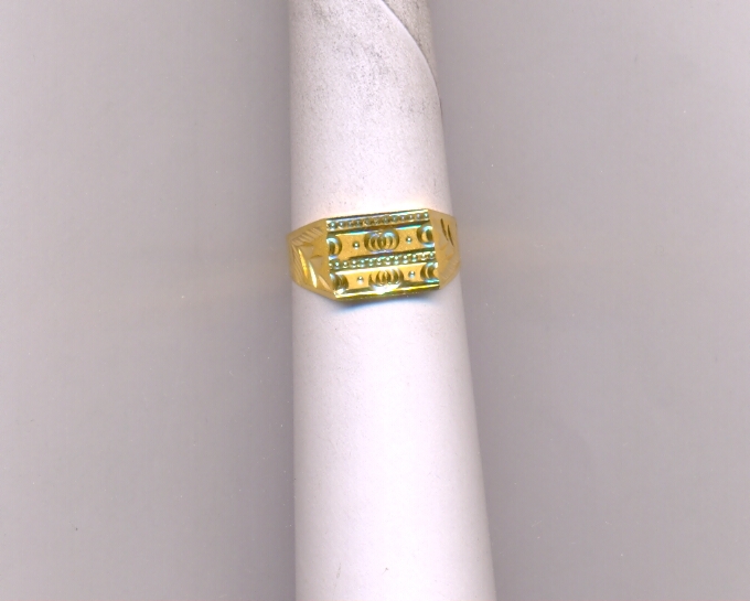 GOLD RING GENTS PLAIN FANCY