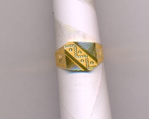 GOLD RING GENTS PLAIN FANCY
