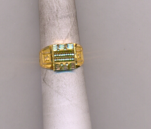 GOLD RING GENTS PLAIN FANCY