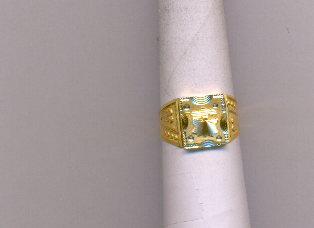 GOLD RING GENTS PLAIN FANCY