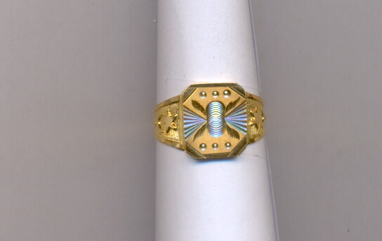 GOLD RING GENTS PLAIN FANCY