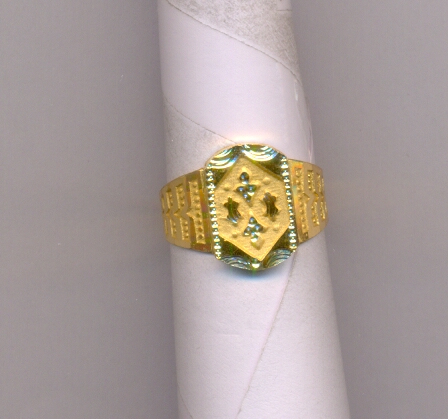 GOLD RING GENTS PLAIN FANCY