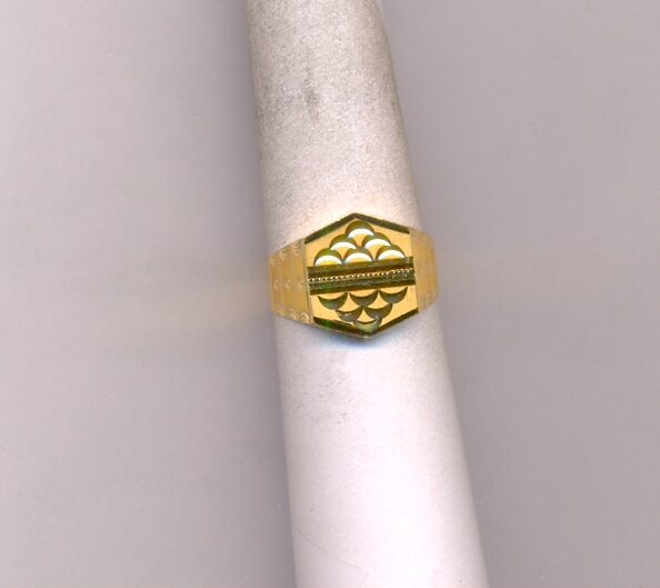 GOLD RING GENTS PLAIN FANCY