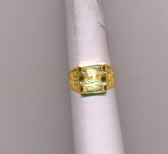 GOLD RING GENTS PLAIN FANCY
