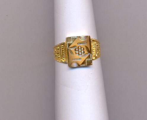 GOLD RING GENTS PLAIN FANCY