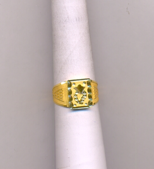 GOLD RING GENTS PLAIN FANCY