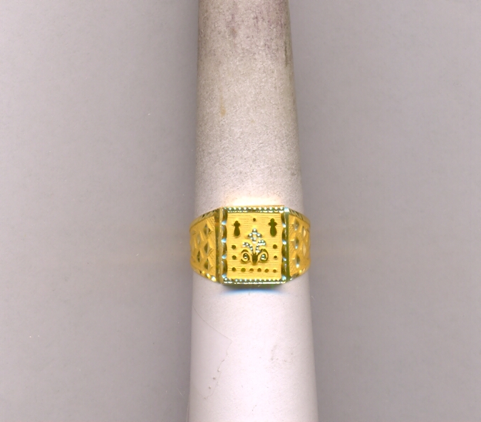 GOLD RING GENTS PLAIN FANCY