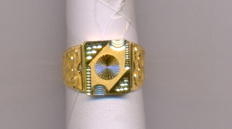 GOLD RING GENTS PLAIN FANCY