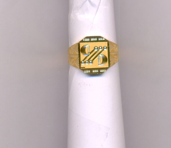 GOLD RING GENTS PLAIN FANCY