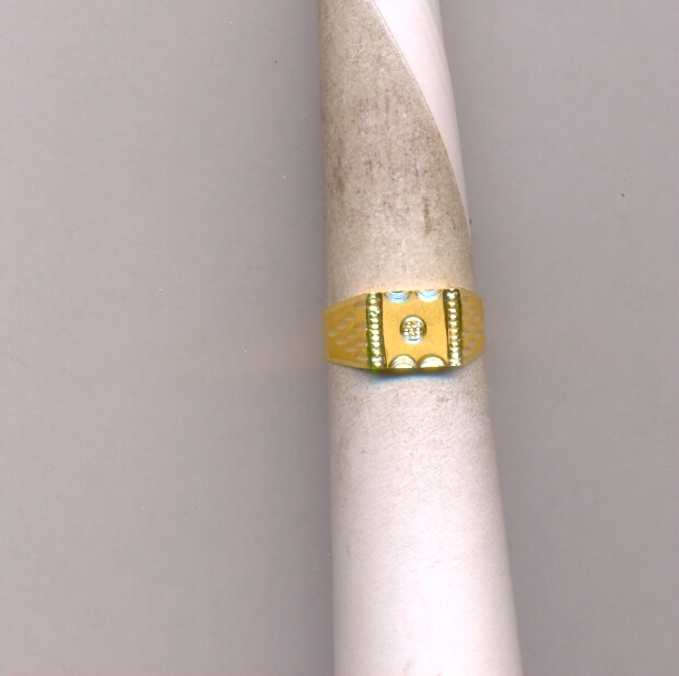 GOLD RING GENTS PLAIN FANCY