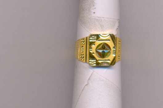 GOLD RING GENTS PLAIN FANCY