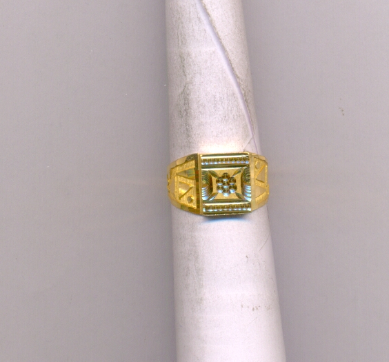 GOLD RING GENTS PLAIN FANCY