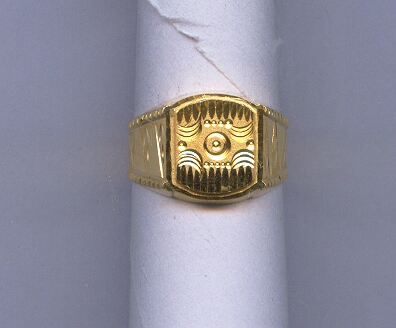 GOLD RING GENTS PLAIN FANCY