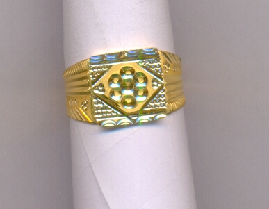 GOLD RING GENTS PLAIN FANCY