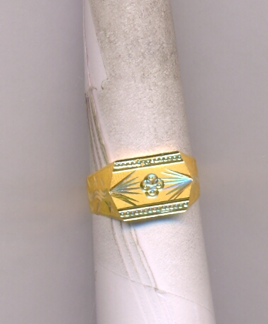 GOLD RING GENTS PLAIN FANCY