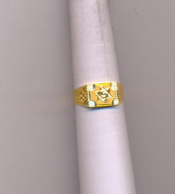 GOLD RING GENTS PLAIN FANCY