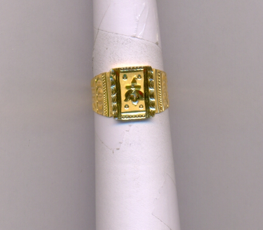 GOLD RING GENTS PLAIN FANCY