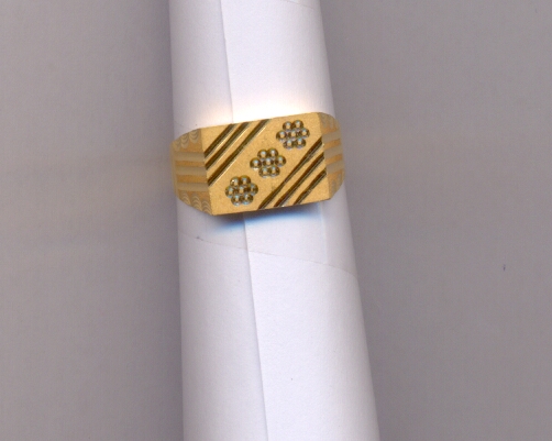 GOLD RING GENTS PLAIN FANCY