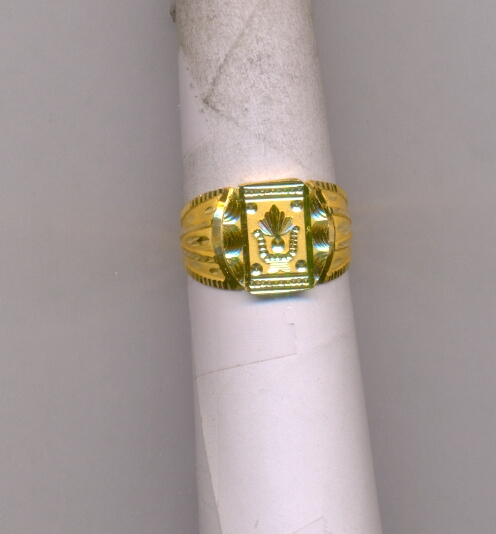 GOLD RING GENTS PLAIN FANCY