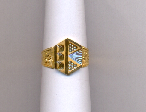 GOLD RING GENTS PLAIN FANCY