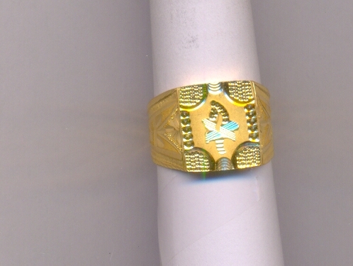 GOLD RING GENTS PLAIN FANCY