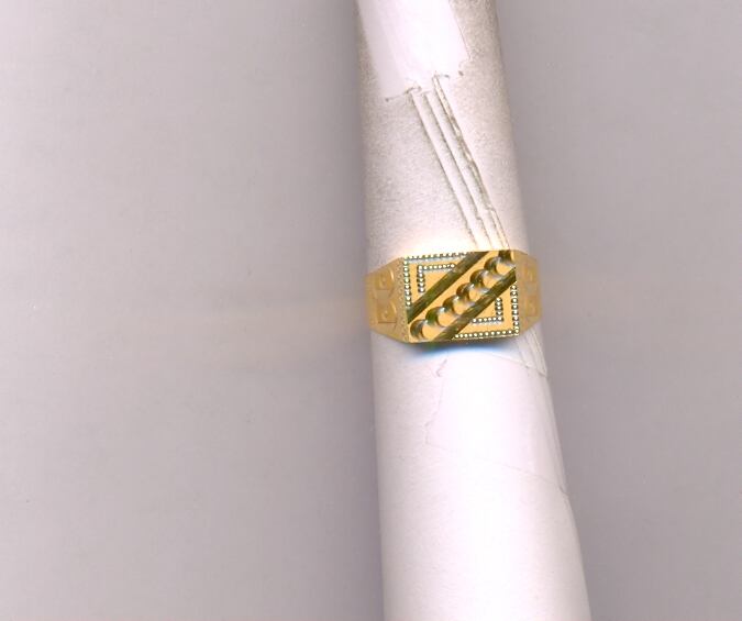 GOLD RING GENTS PLAIN FANCY