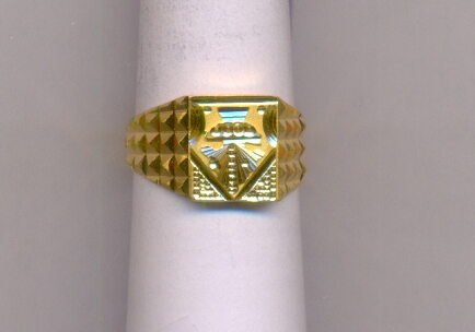 GOLD RING GENTS PLAIN FANCY