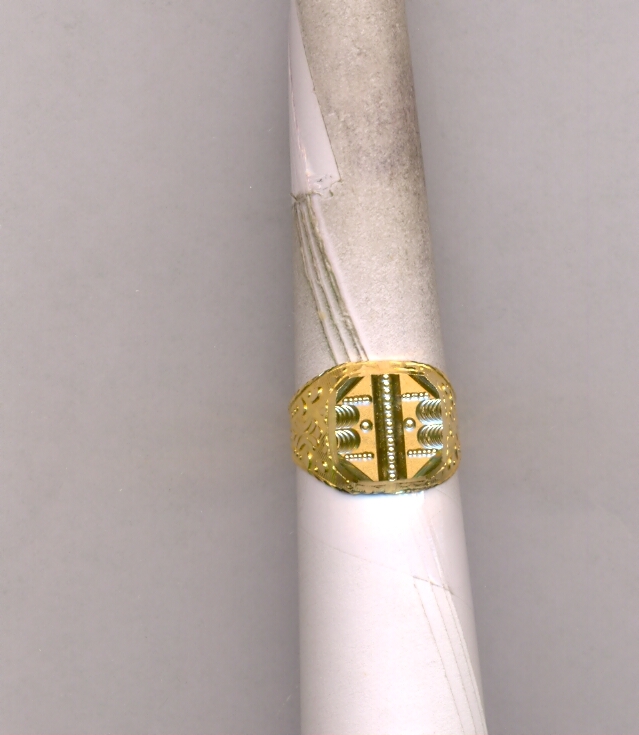 GOLD RING GENTS PLAIN FANCY