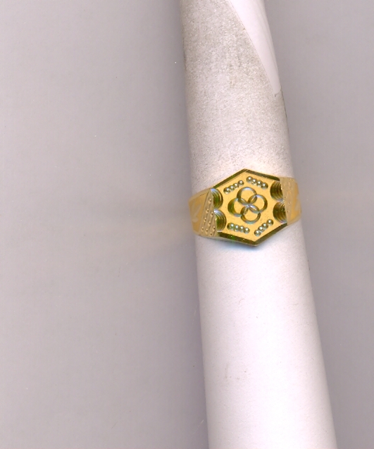 GOLD RING GENTS PLAIN FANCY
