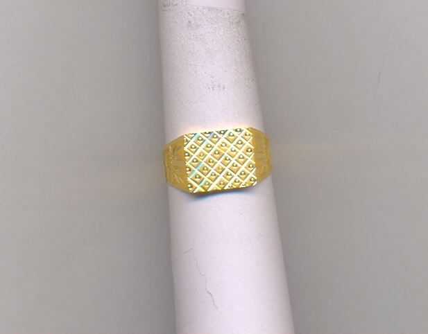GOLD RING GENTS PLAIN FANCY