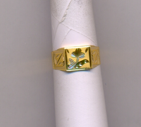 GOLD RING GENTS PLAIN FANCY