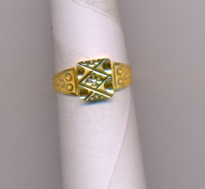 GOLD RING GENTS PLAIN FANCY