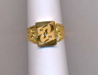 GOLD RING GENTS PLAIN FANCY