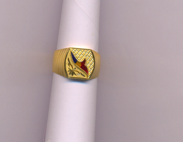 GOLD RING GENTS PLAIN FANCY