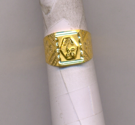 GOLD RING GENTS PLAIN FANCY