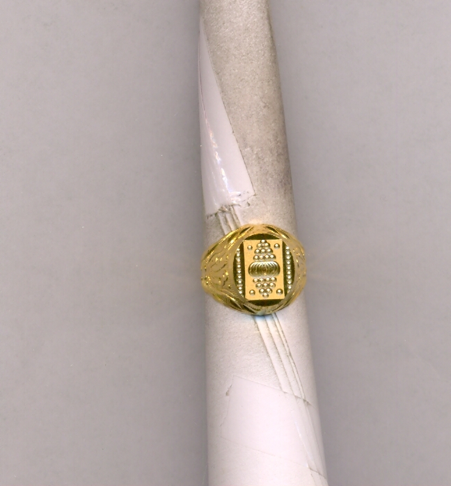 GOLD RING GENTS PLAIN FANCY