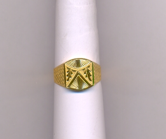 GOLD RING GENTS PLAIN FANCY