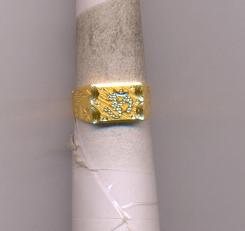 GOLD RING GENTS PLAIN FANCY
