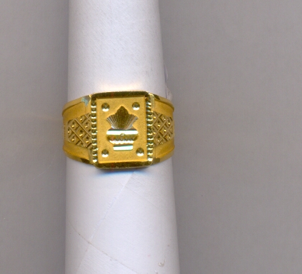 GOLD RING GENTS PLAIN FANCY