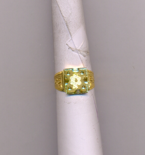 GOLD RING GENTS PLAIN FANCY