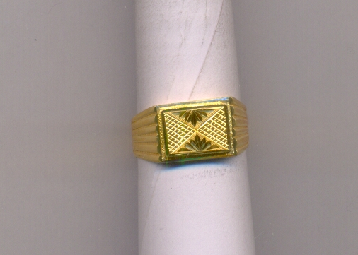 GOLD RING GENTS PLAIN FANCY